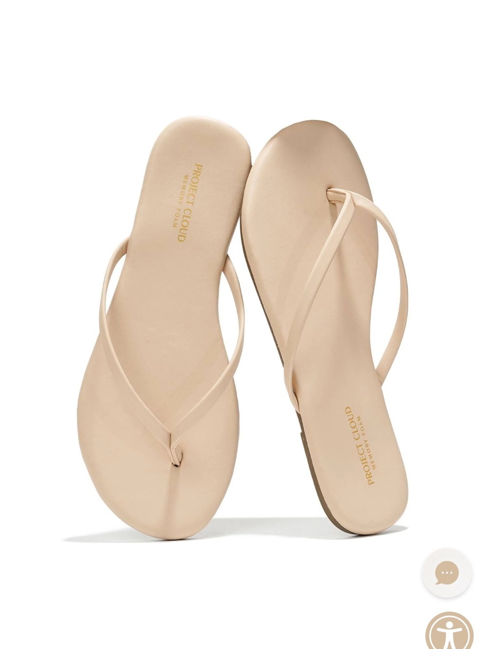 NWT Project Cloud Minimalist Nude Thong Sandals comfort CLOUDFORM insoles size 9